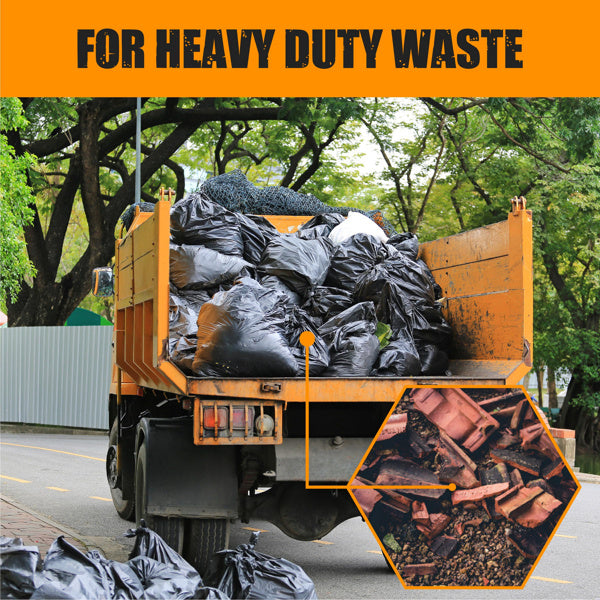 65 Gallon Heavy Duty Black Trash Bags - 1.9mm Thickness 50 Pcs, No Shipping On Weekends, Amazon Banned