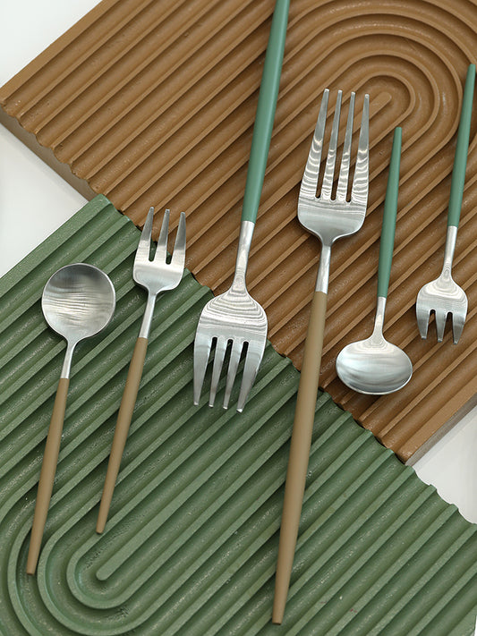 Electroplating Western Tableware Stainless Steel Cutlery Set
