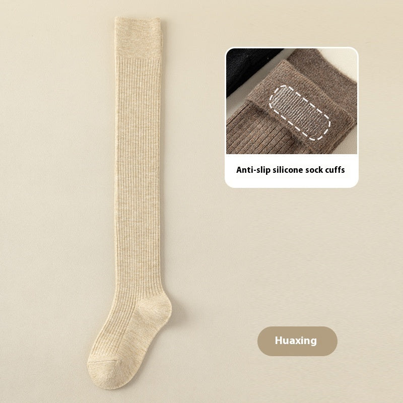 Women's Silicone Anti Slip Wool Knee High Socks