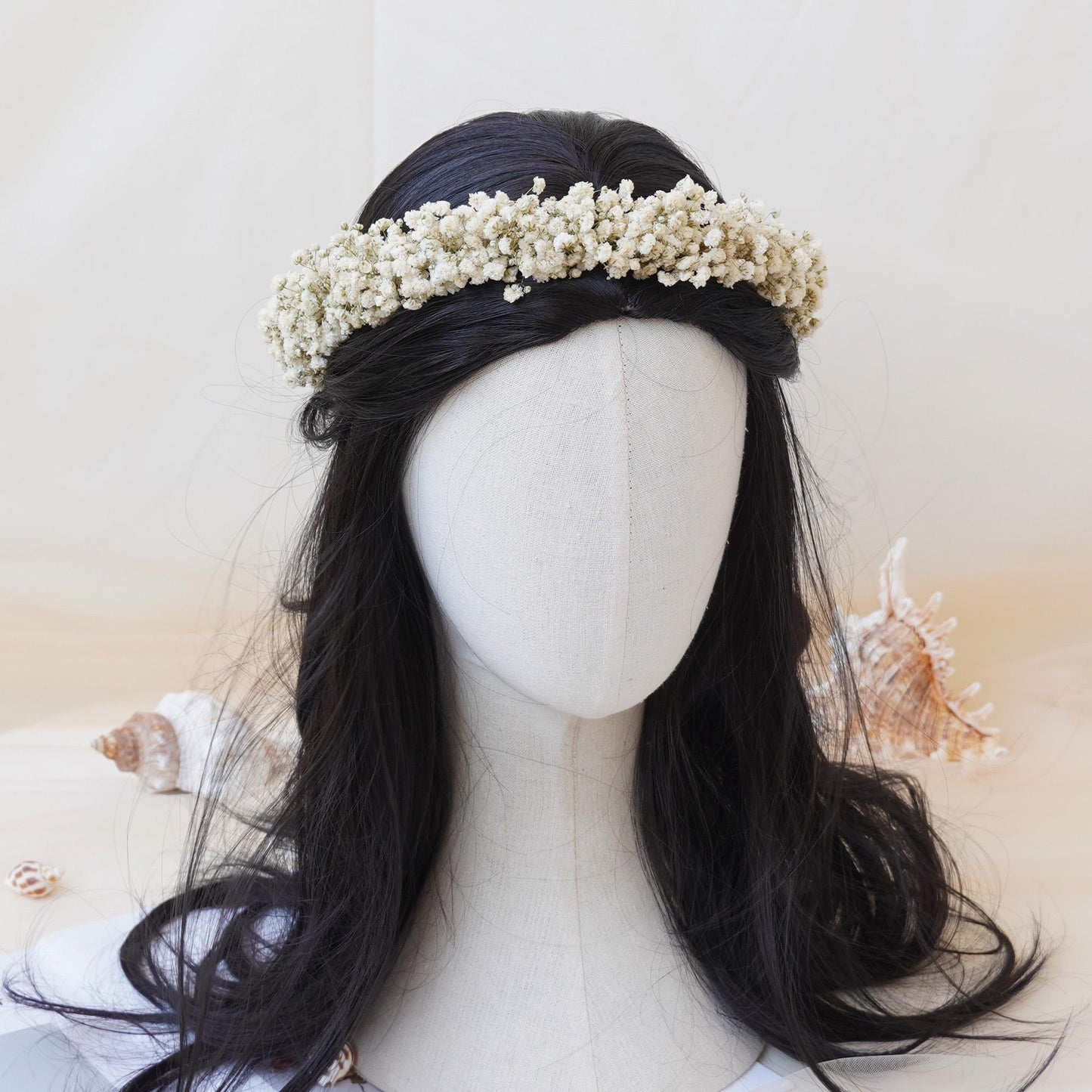 Gypsophila Crown, Dried Flower Crown, Bridal Wedding, Daily Party, Birthday Suitable Crown