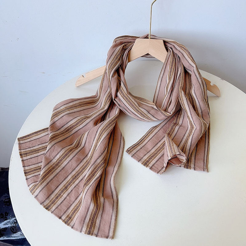 Pure Linen Hemp Gray Men's And Women's All-match Oversized Scarf