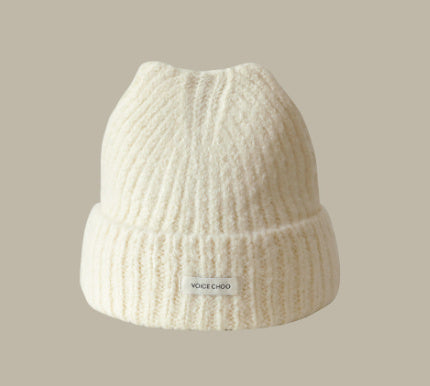 All-match Face Slimming Bucket Hat Warm Knitted Hat Beret