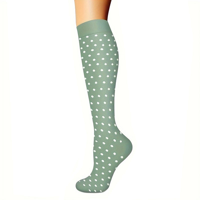 Women's Simple Printed Sports Calf Compression Stockings