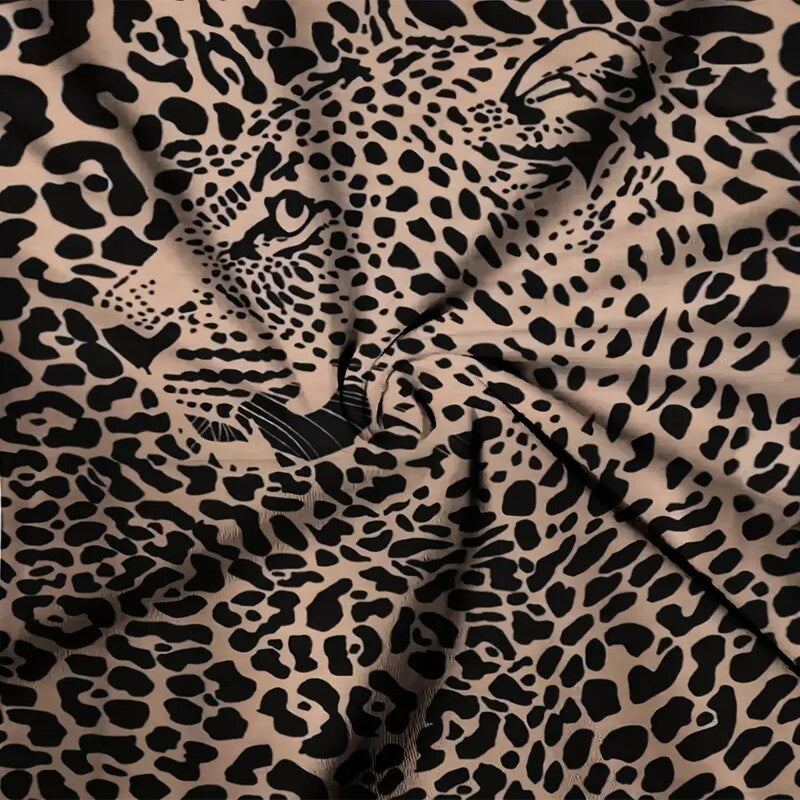 Women's Leopard Print Round Neck T-Shirt - Wild Chic Summer Short Sleeve Top