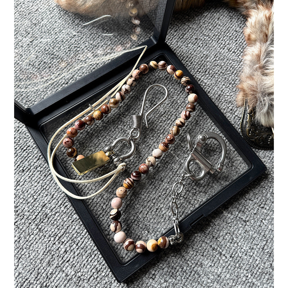 Niche Stack Versatile Design Sense Decorative Chain Phants Zipper