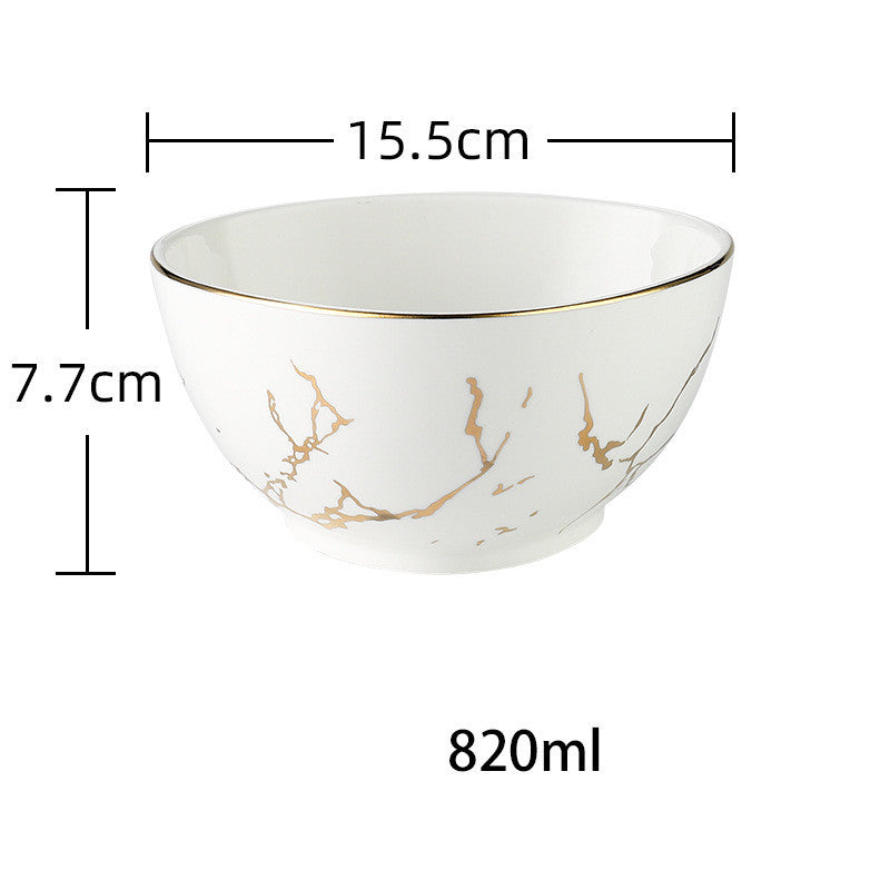 Nordic Light Luxury Style Phnom Penh Marble Household Bowl