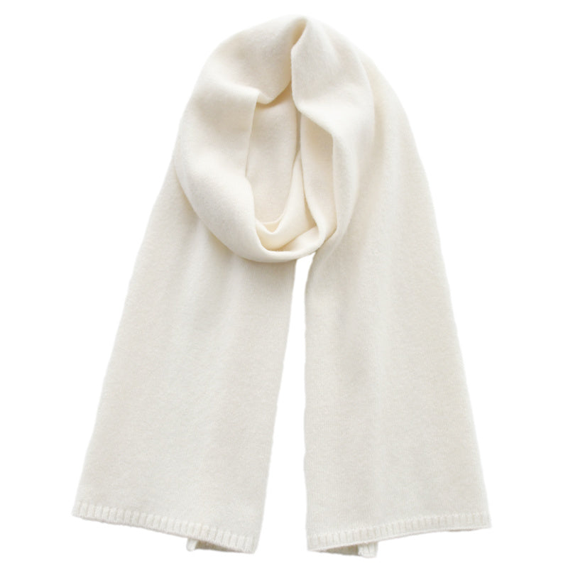 Women's Fashion Versatile Knitted Wool Solid Color Scarf