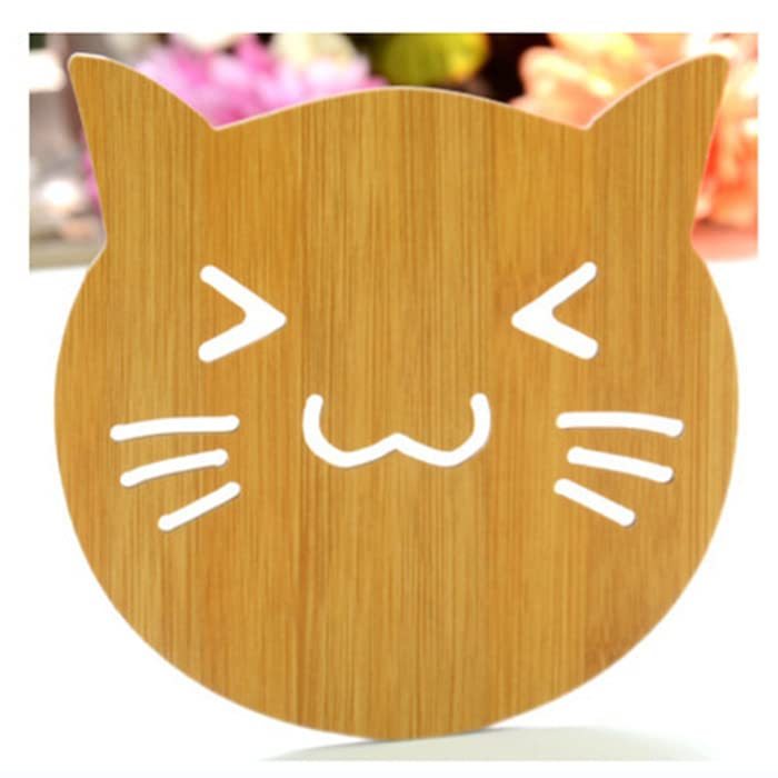 Cartoon Coasters Cup Carriers For Drinks Table Placemats Wood Drink Drinking Coaster Coffee Mug Rack Coffee Cup Stand Cup Coaster Wood Cup Wooden Dining Table Cup Holder
