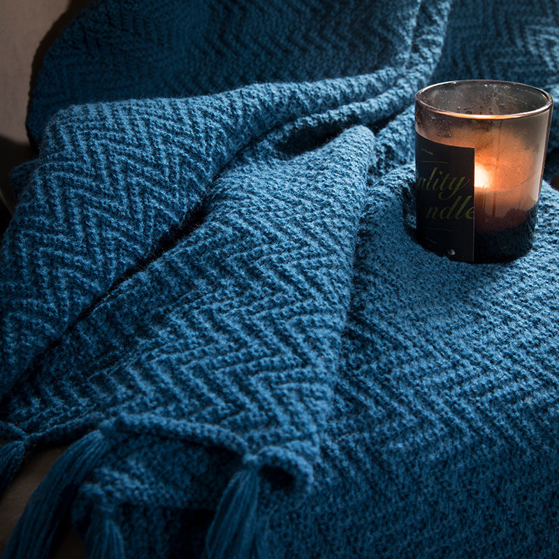 Fashionable And Personalized Knitting Blanket Household Blanket