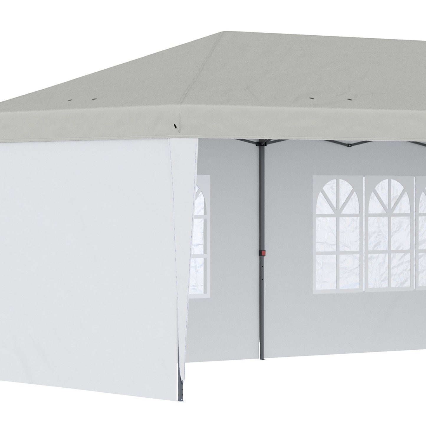 Outsunny 10' X 20' Pop Up Canopy Tent With 4 Sidewalls, Heavy Duty Tents For Parties, Outdoor Instan