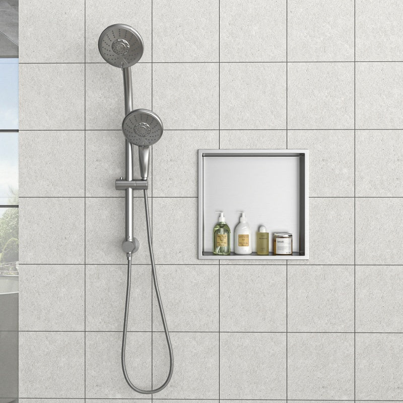 12 X 12 In Stainless Steel Shower Niche - Brushed Nickel, Waterproof, Easy Installation, Corrosion-Resistant