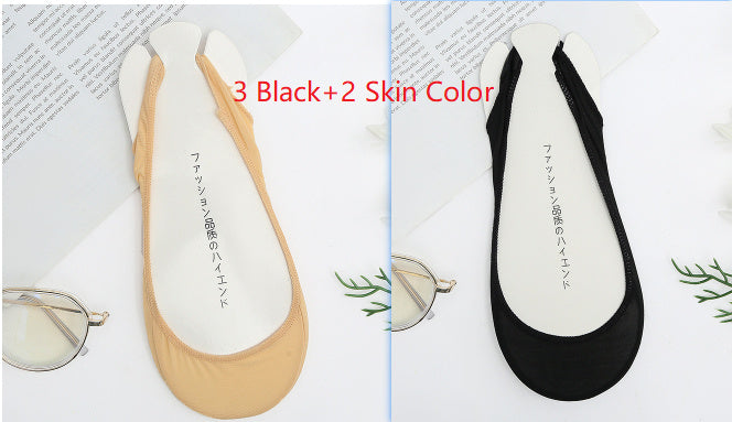 Invisible Boat Socks Women's Summer Socks Low-cut Non-slip Ice Silk