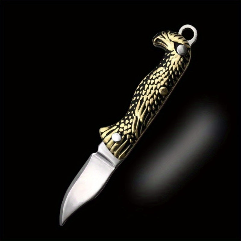 Yellow Dragon Pattern Mini Knife