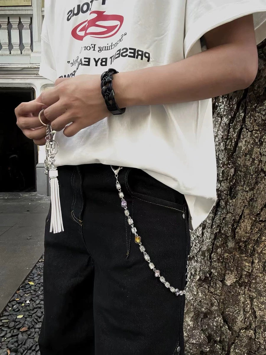 Colorful Gem Cleanfit Handmade Phants Zipper