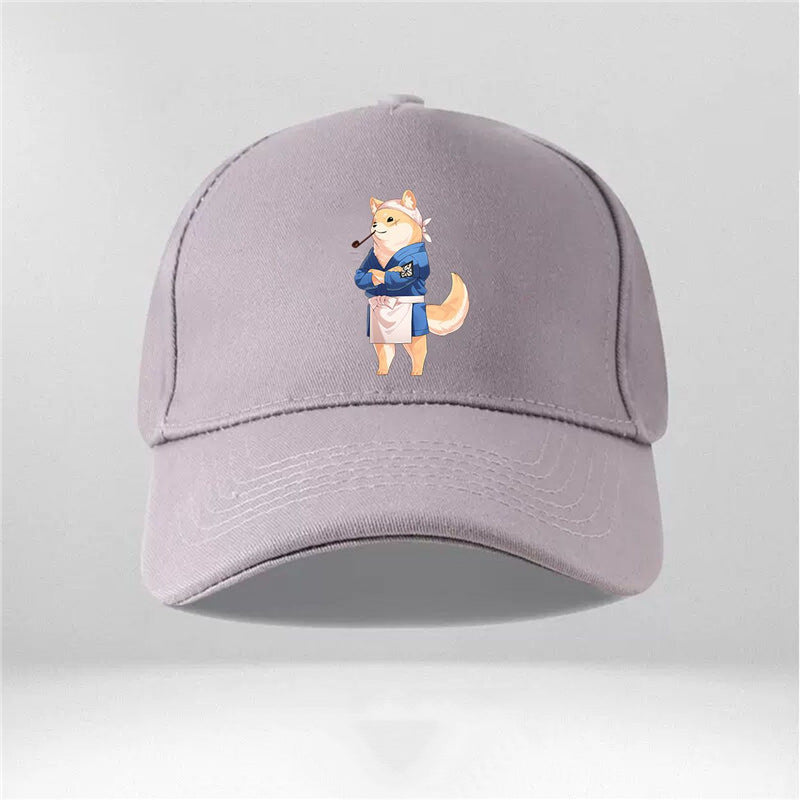 Cartoon Dog Shiba Inu Men And Women Couple New Peaked Cap