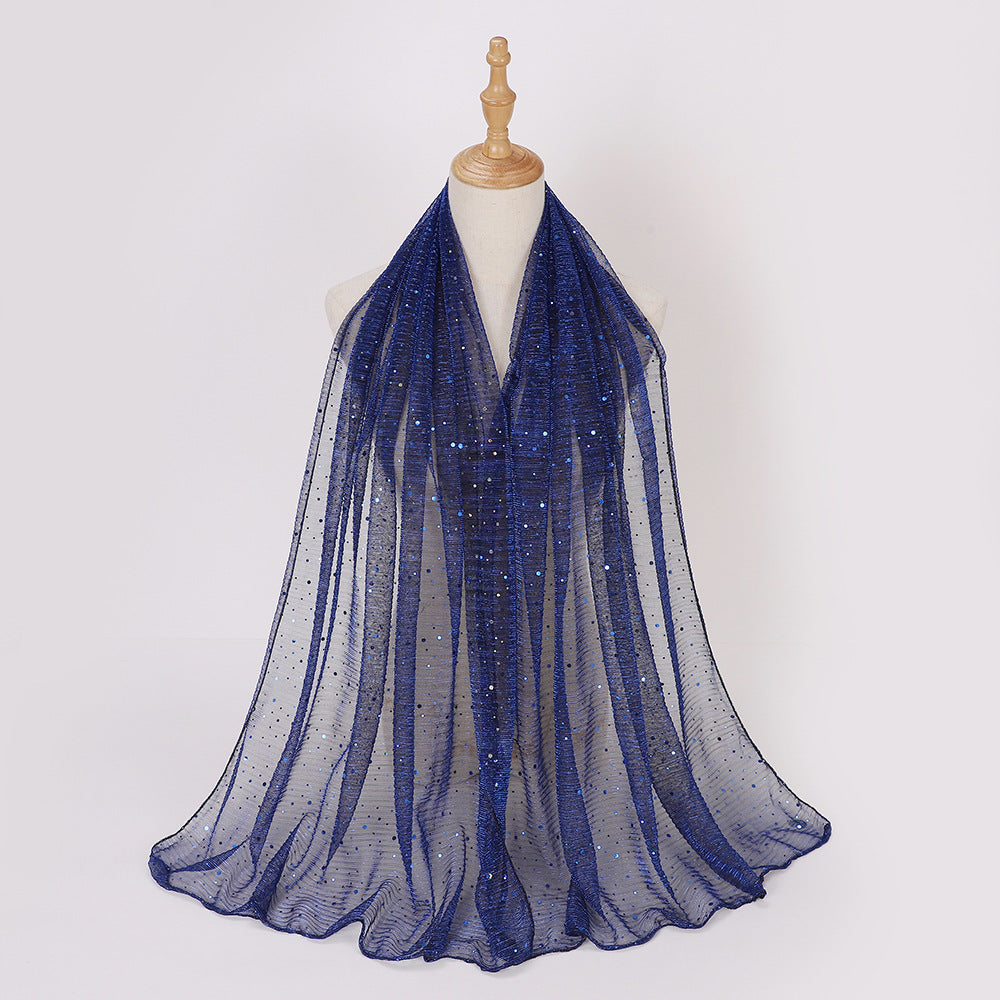 Closed-toe Sequined Shawl Scarf