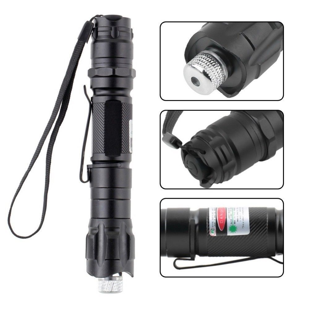 Green Laser Pointer USB Rechargeable Pen LED Flashlight Torch Visible Beam Lazer