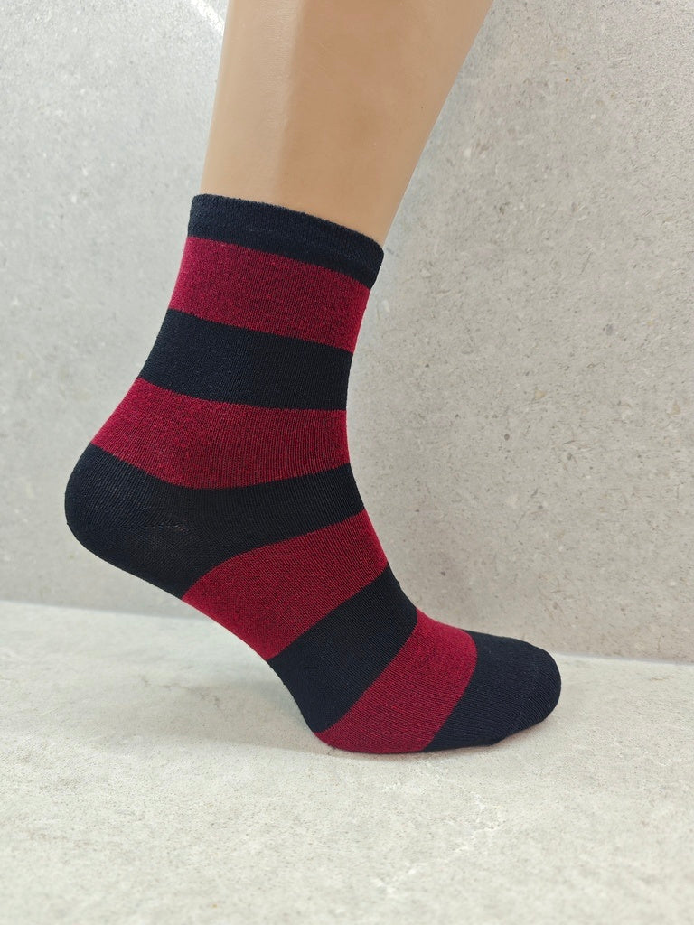 Womens Colourful Striped Socks Pack Of 6 12 24 Pairs