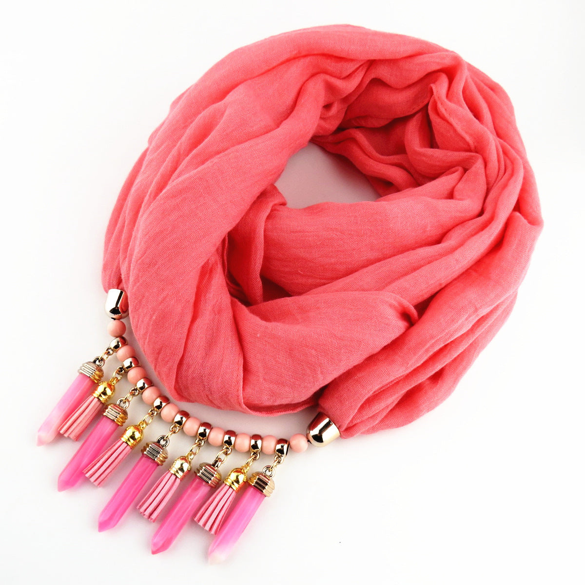 Fashion Cotton And Linen Scarf Korean Velvet Pendant TR Cotton Foreign