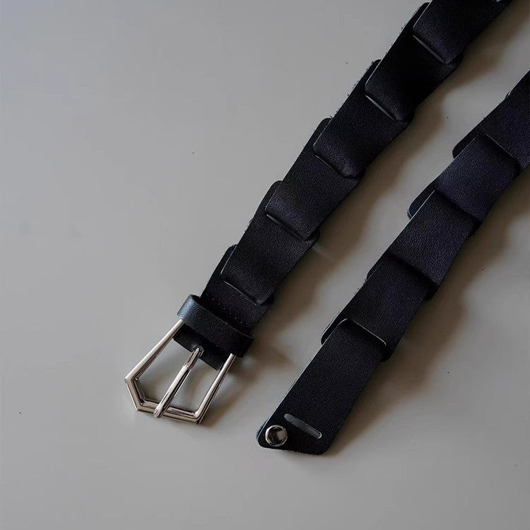 Belt Ladies Special-shaped Buckle Stitching Pant Belt