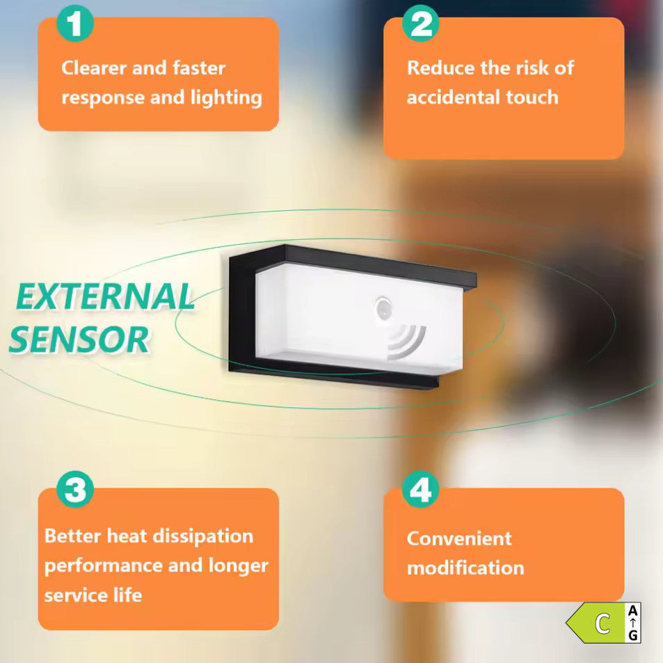 LED Outdoor Light With Motion Detector Wall Light Anthracite Sensor Outdoor Lamp 18w