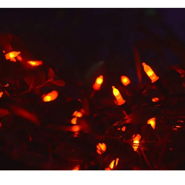 300 LED Halloween Mini String Lights, 99 FT Fairy Lights With Safe Adapter For Indoor Outdoor Home Garden Party Christmas Decoration, Orange