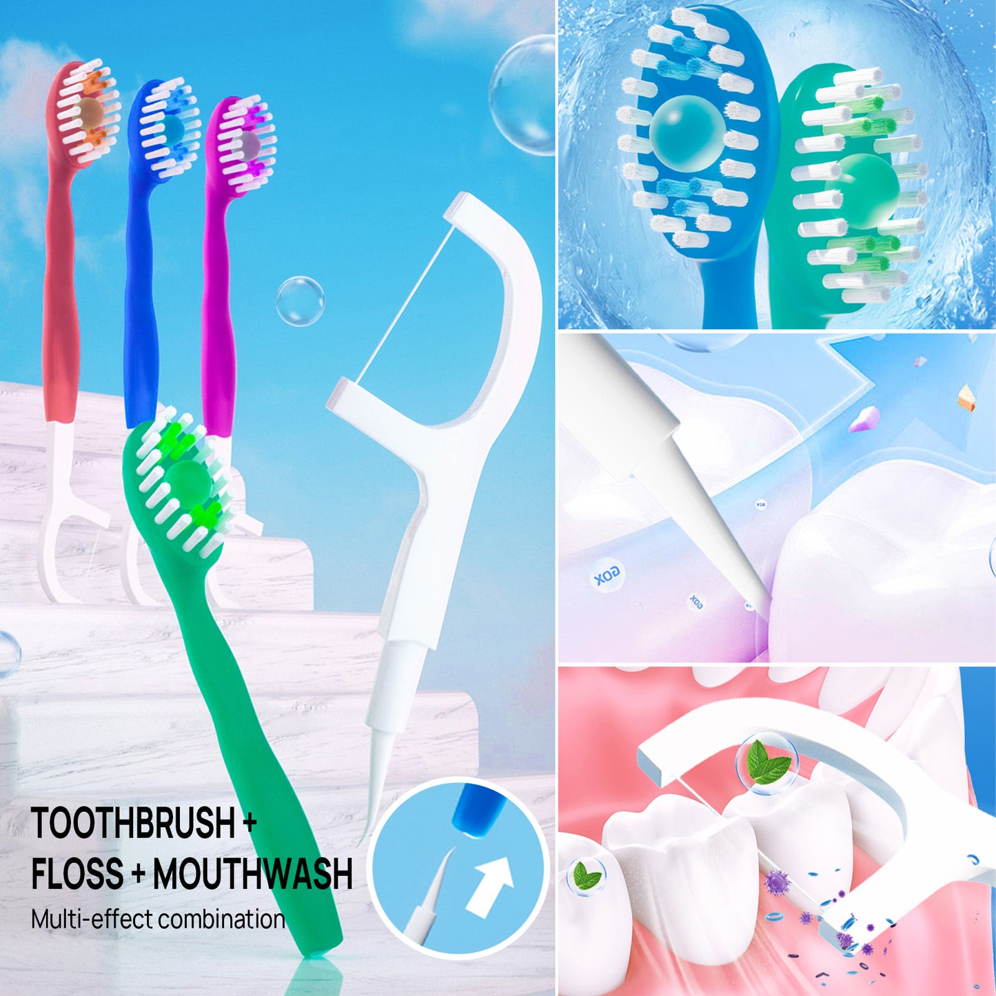 5-in-1 Mini Travel Toothbrush