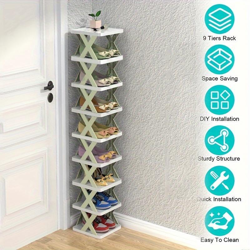 Orange 9-layer Shoe Rack