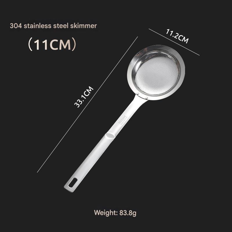 304 Stainless Steel Foaming Oil Filter Spoon Home Kitchen Soup Skimming Anti-scald Foam Removal Foam Secret Colander Wholesale