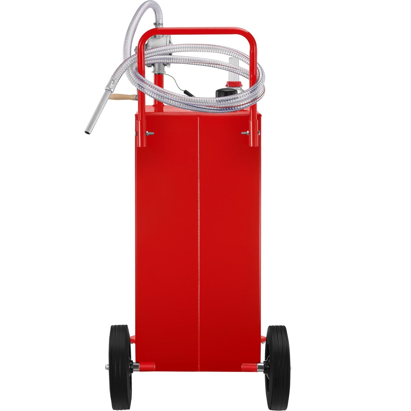 VEVOR Fuel Caddy, 35 Gallon, Gas Storage Tank On 4 Wheels, With Manuel Transfer Pump, GasolineFuel Container For Cars, Lawn Mowers, ATVs, Boats, More, Red