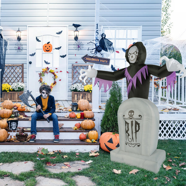 Grim Reaper And Grave, Halloween Inflatable Decoration 12V