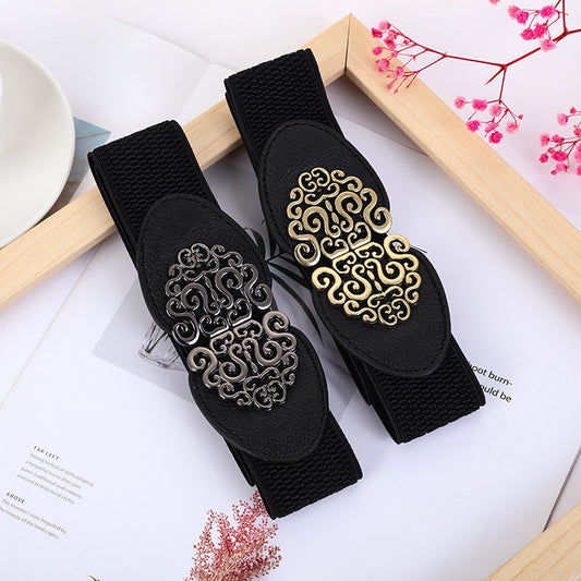 Elastic Wide Waist Seal Accessories Thin Belt