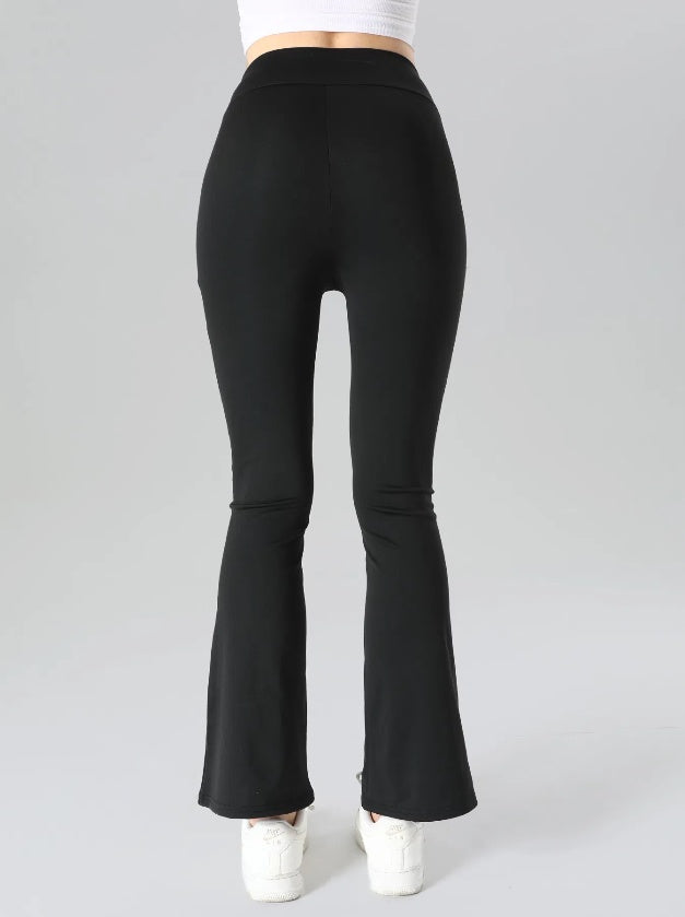 4pcs High-Waisted Flare Sharkskin Leggings Slim Fit, Lightweight & Sculpting Yoga Pants