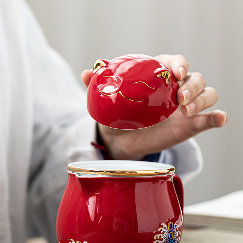 Portable Travel Car Outdoor Ceramic Kung Fu Teapot Set