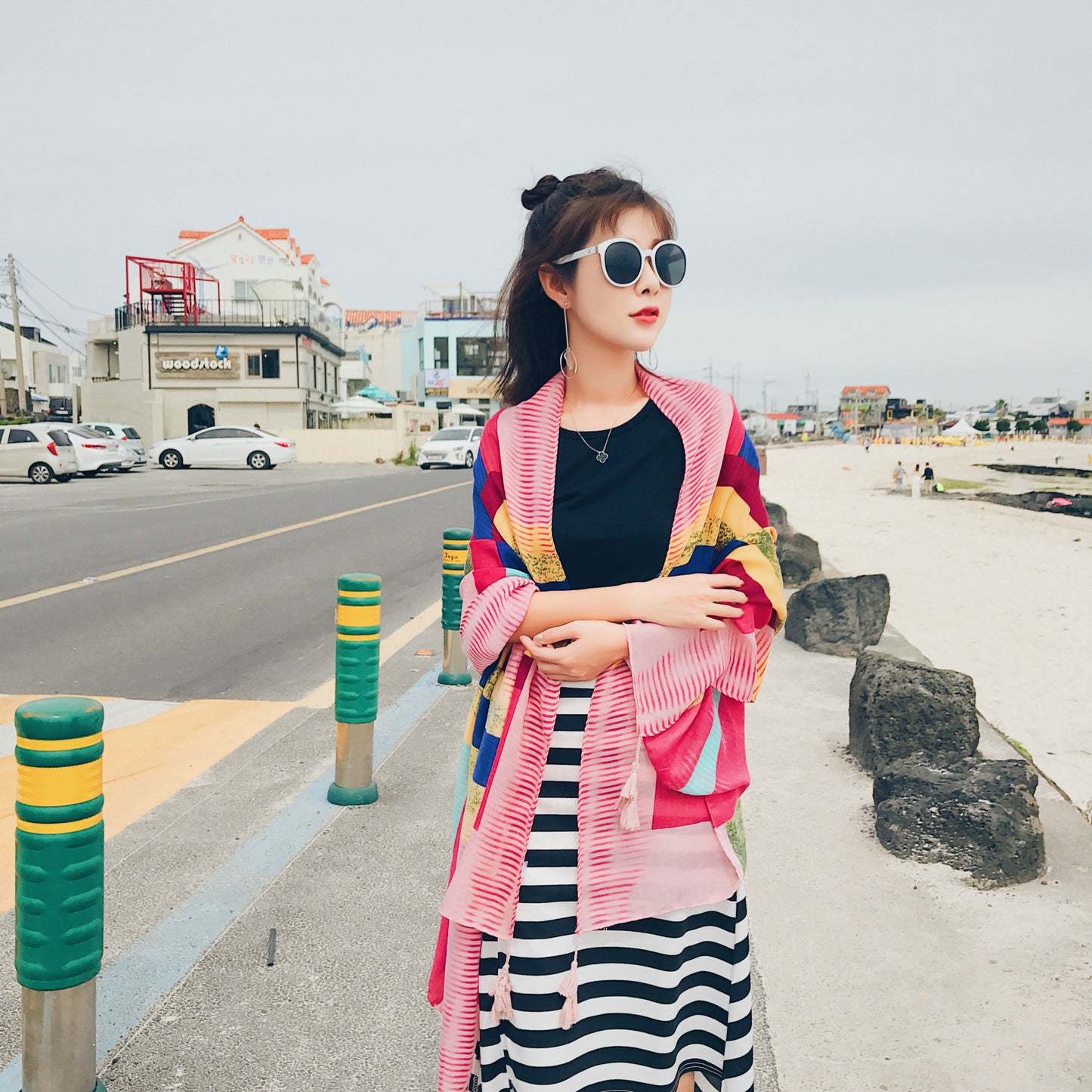 Ethnic Style Bohemian Oversized Sunscreen Beach Scarf