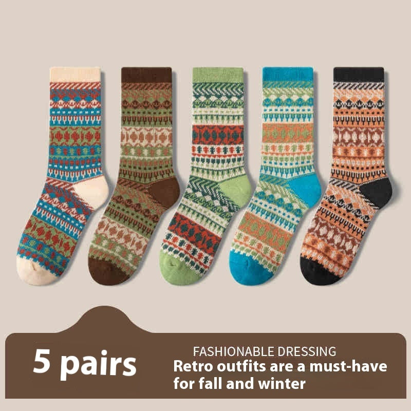 Retro Ethnic Style Socks For Women Deodorant