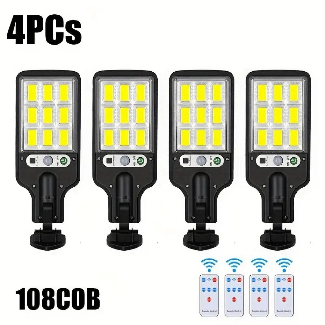 Waterproof Mini Solar Outdoor Light Street Light 108LED With Remote Control