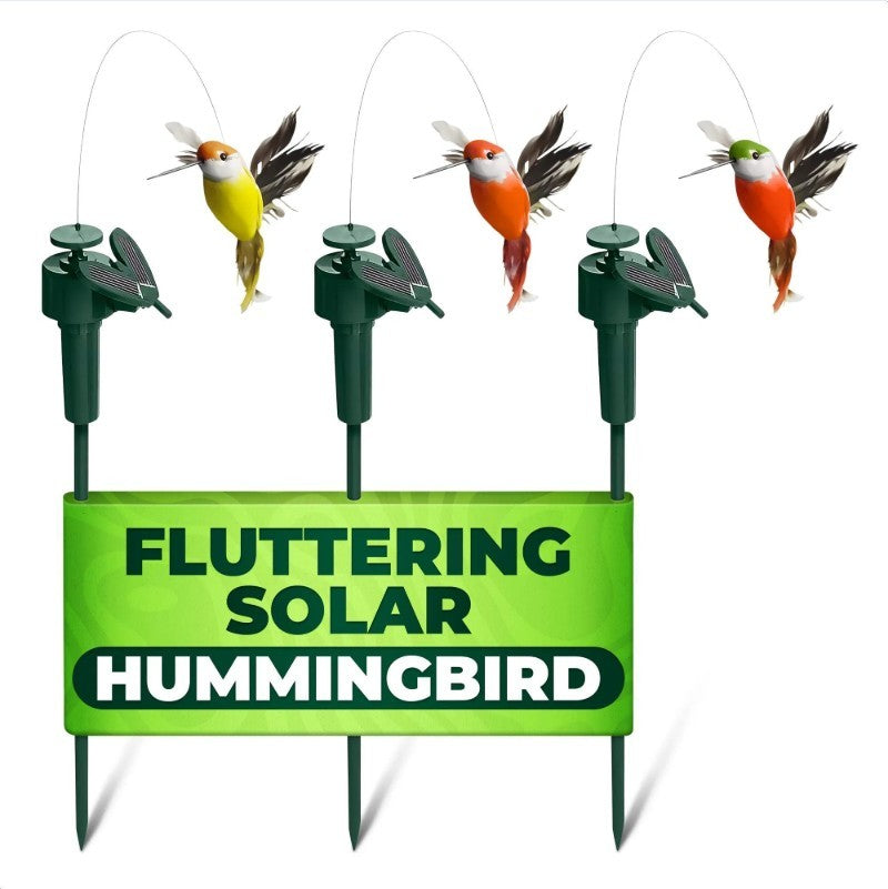 Decorative 3 Pcs Hummingbird Solar Garden Stakes For Yard Decorations Outdoor Cute Design Bright