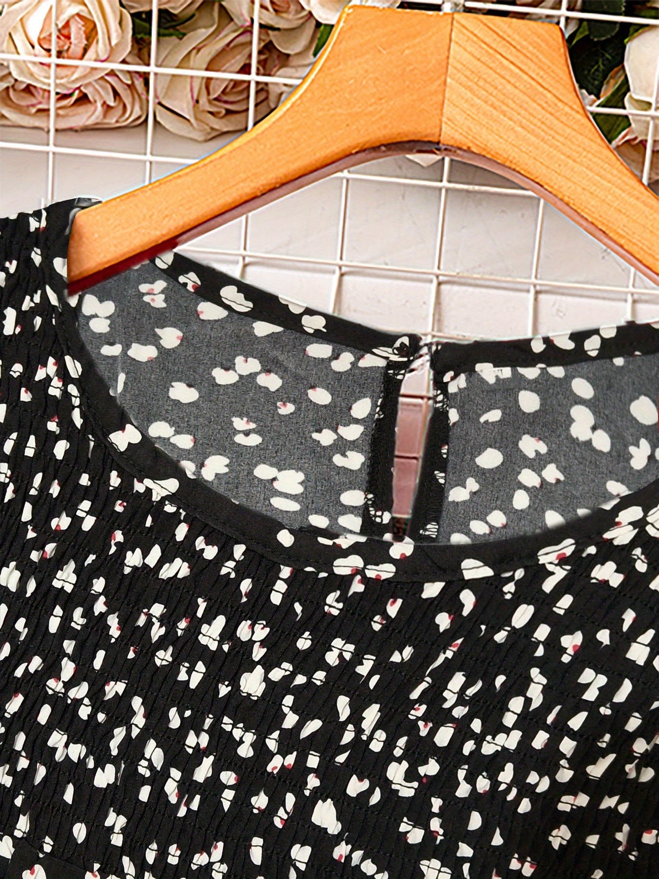 Women's Plus Size Swiss Polka Dot Shirt Summer Round Neck Short Sleeved Outdoor Casual Blouse Top