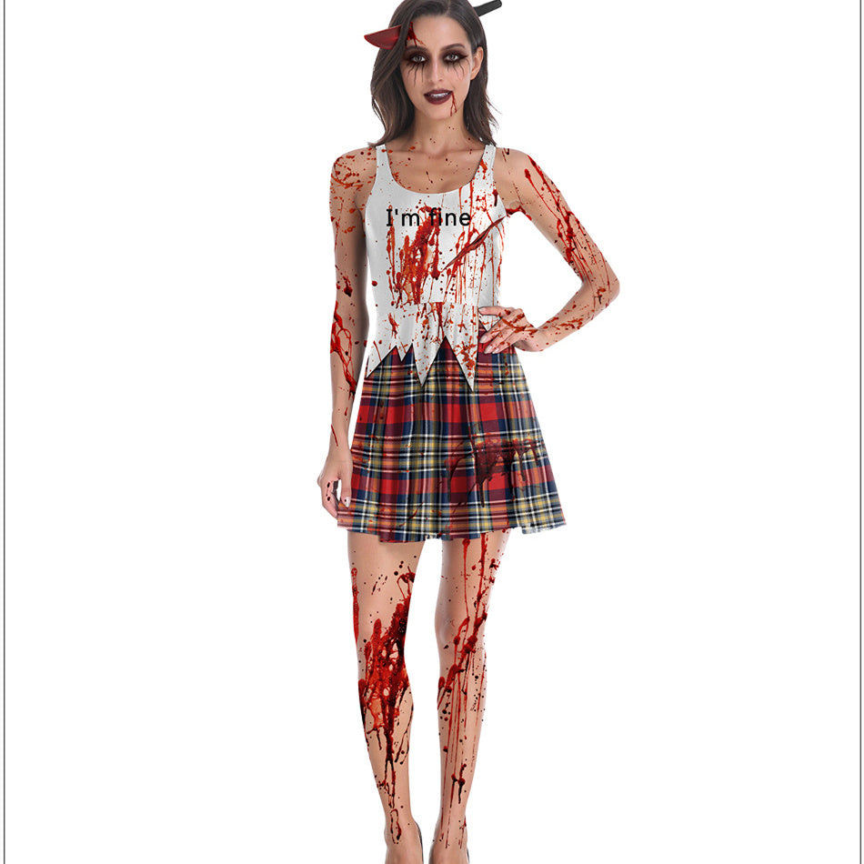 Female Ghost Clothes Stage Costume Vest Dress