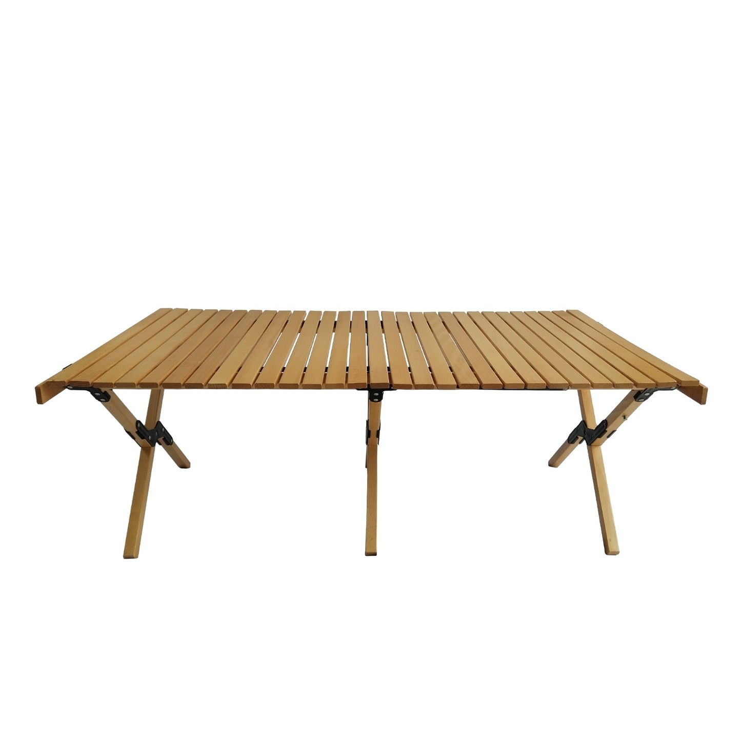 Multi-Function Foldable Wooden Patio Dining Table, Natural - Indoor Outdoor