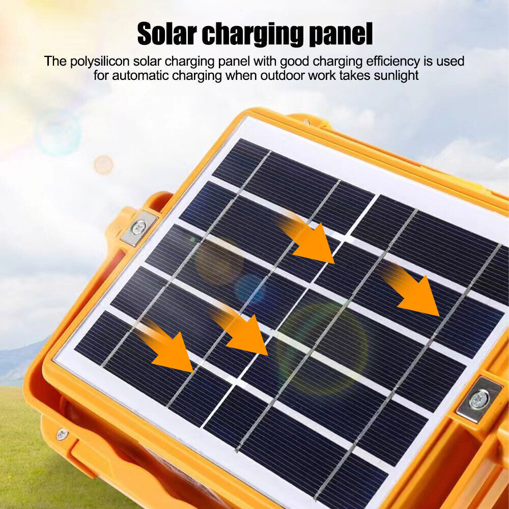 1500W LED Work Light Solar Powered Cordless Portable Camping Outdoor Light USB