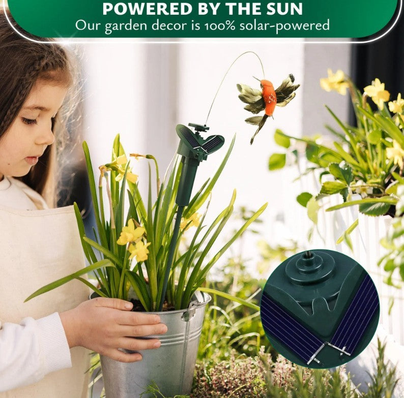 Decorative 3 Pcs Hummingbird Solar Garden Stakes For Yard Decorations Outdoor Cute Design Bright