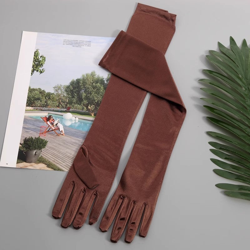 Fashion Satin Stretch Women's Halloween Gloves