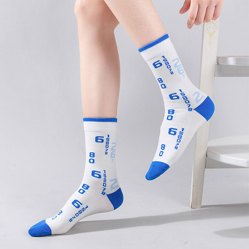 4 Pairs Women's Colorful Novelty Funny Pattern Combed Crew Socks Hiking Running Athletic Cushioned Compression Socks Anti-odor And Breathable For Fitness Cycling