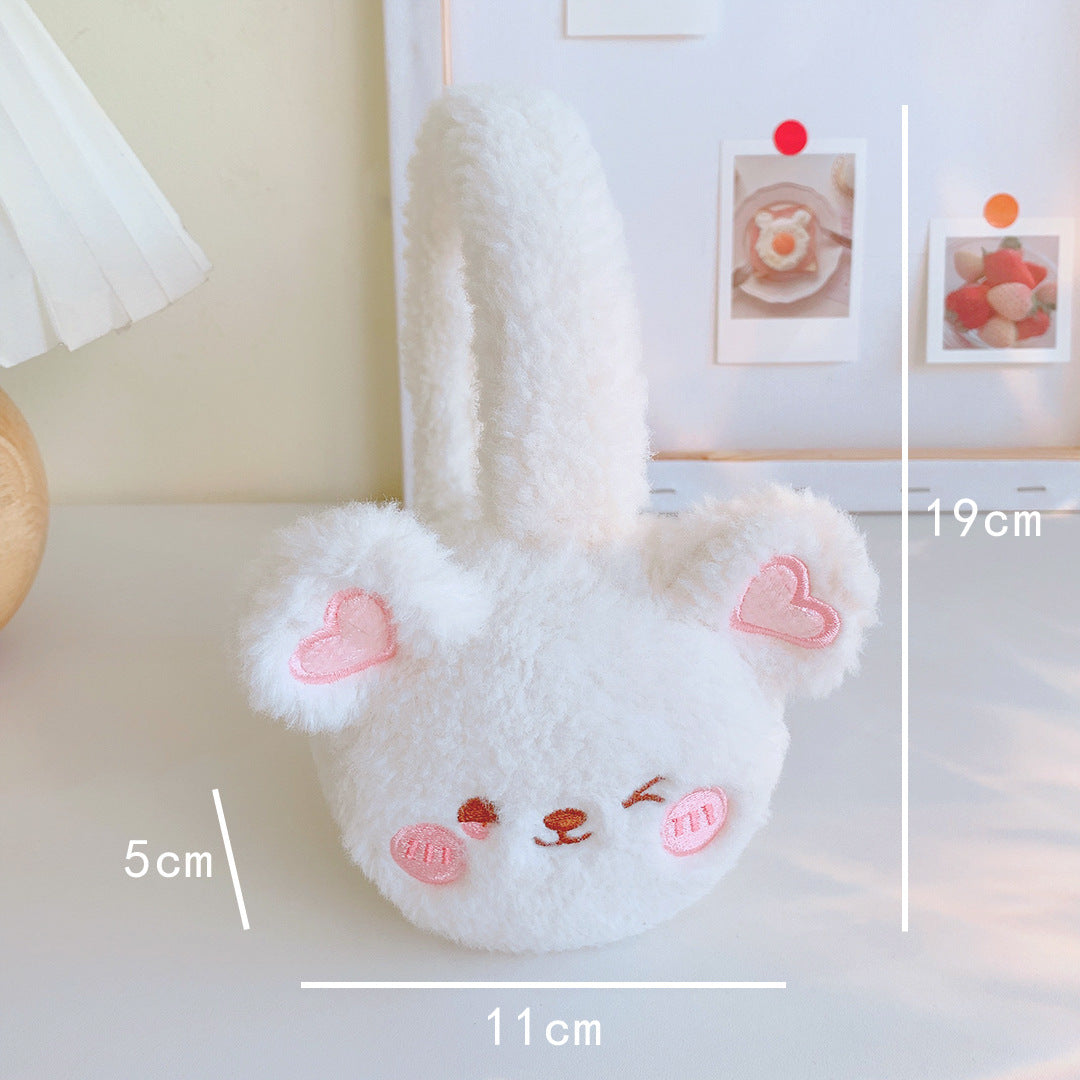 Outdoor Riding Cartoon Bear Plush Warm Earmuffs