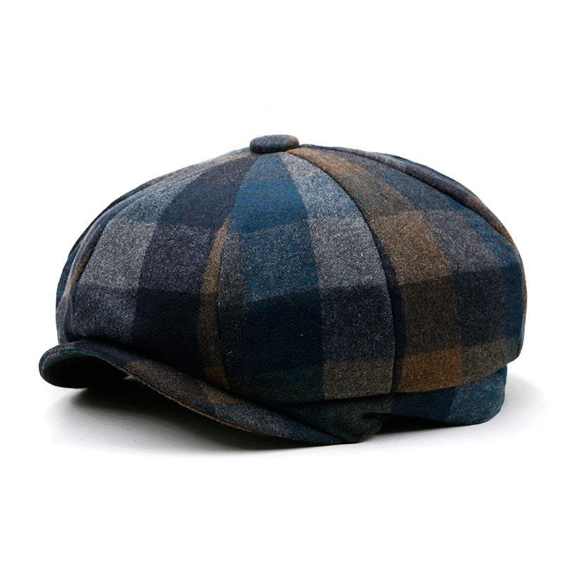 Autumn And Winter Warm Woolen Octagonal Hat