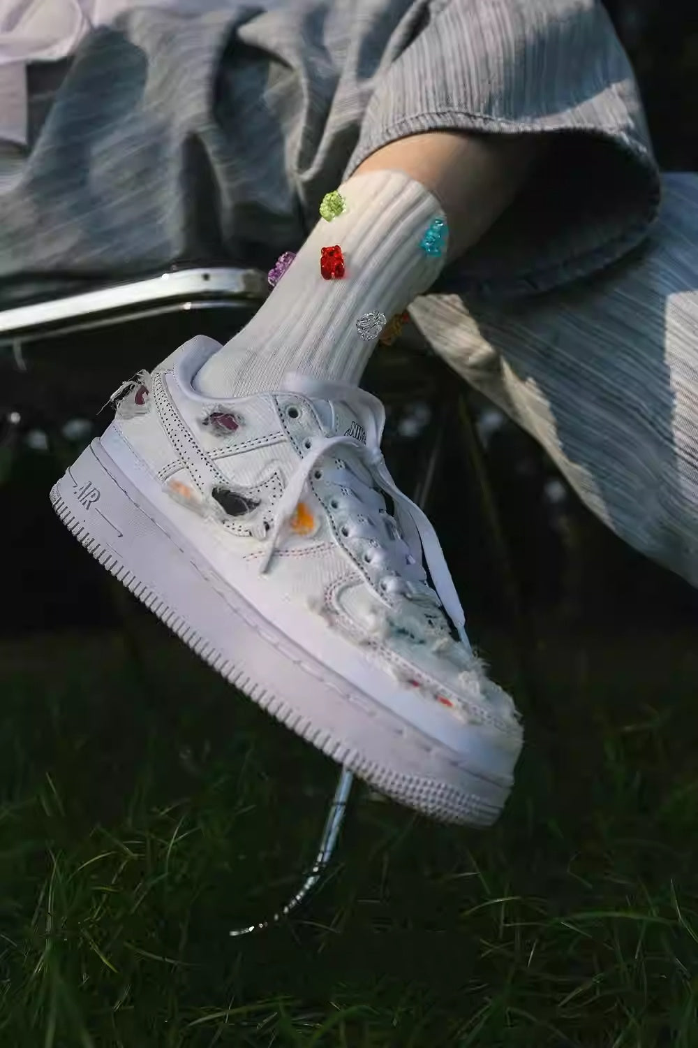 Colorful Cute Bear Three-dimensional Soft Candy Cotton Sports Mid-calf Socks