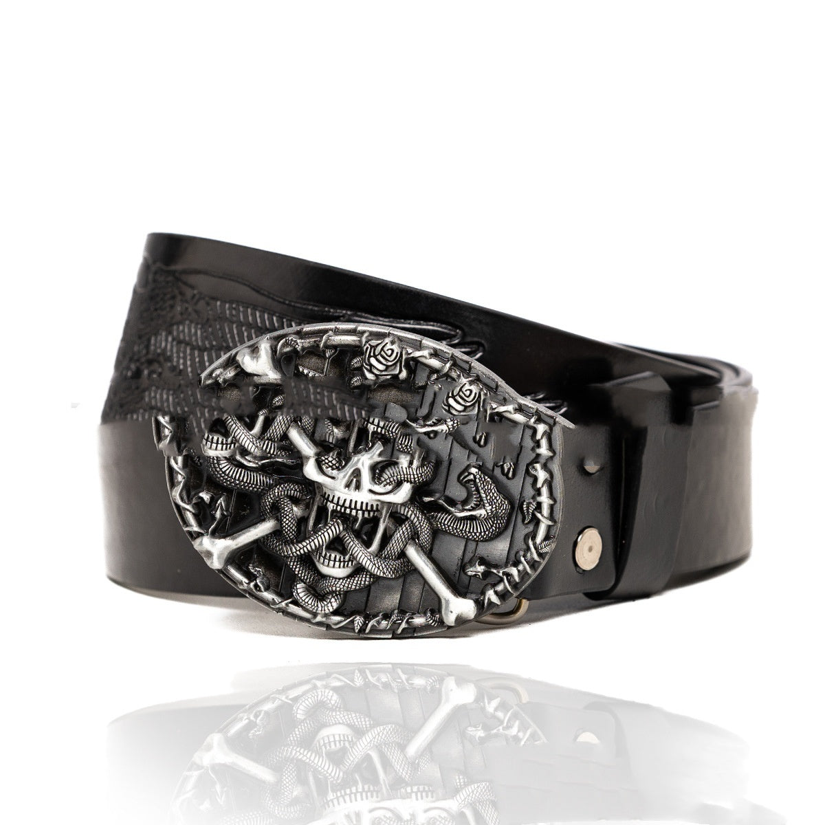 Zinc Alloy Personality Trend Buckle Retro Belt