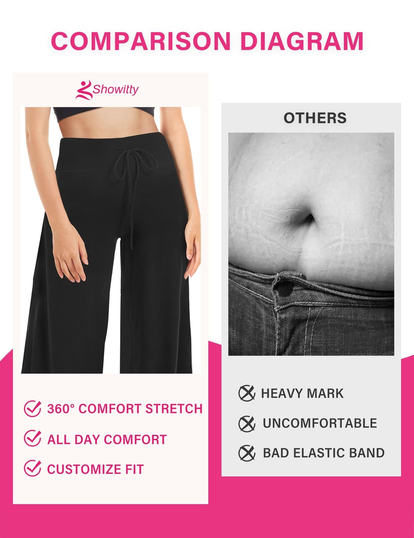 Wide-leg Pants - Cropped Pockets Three Blackx3